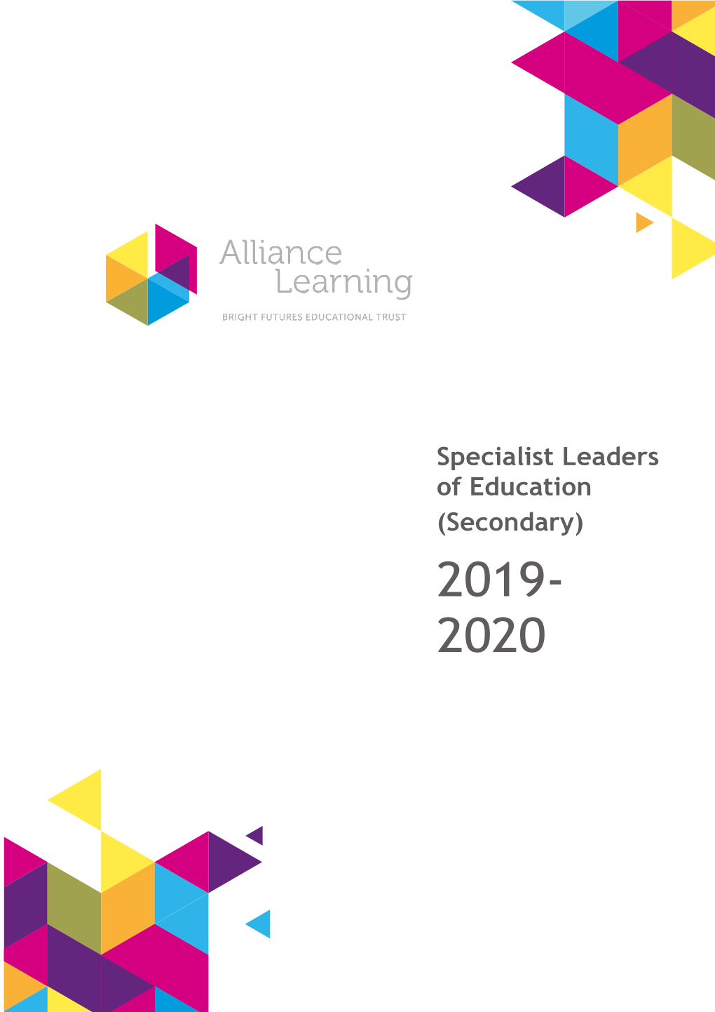 Specialist Leaders of Education (Secondary) 2019- 2020