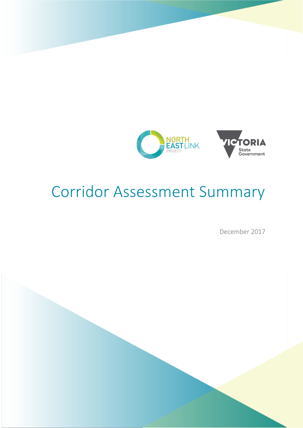 North East Link Corridor Assessment Summary