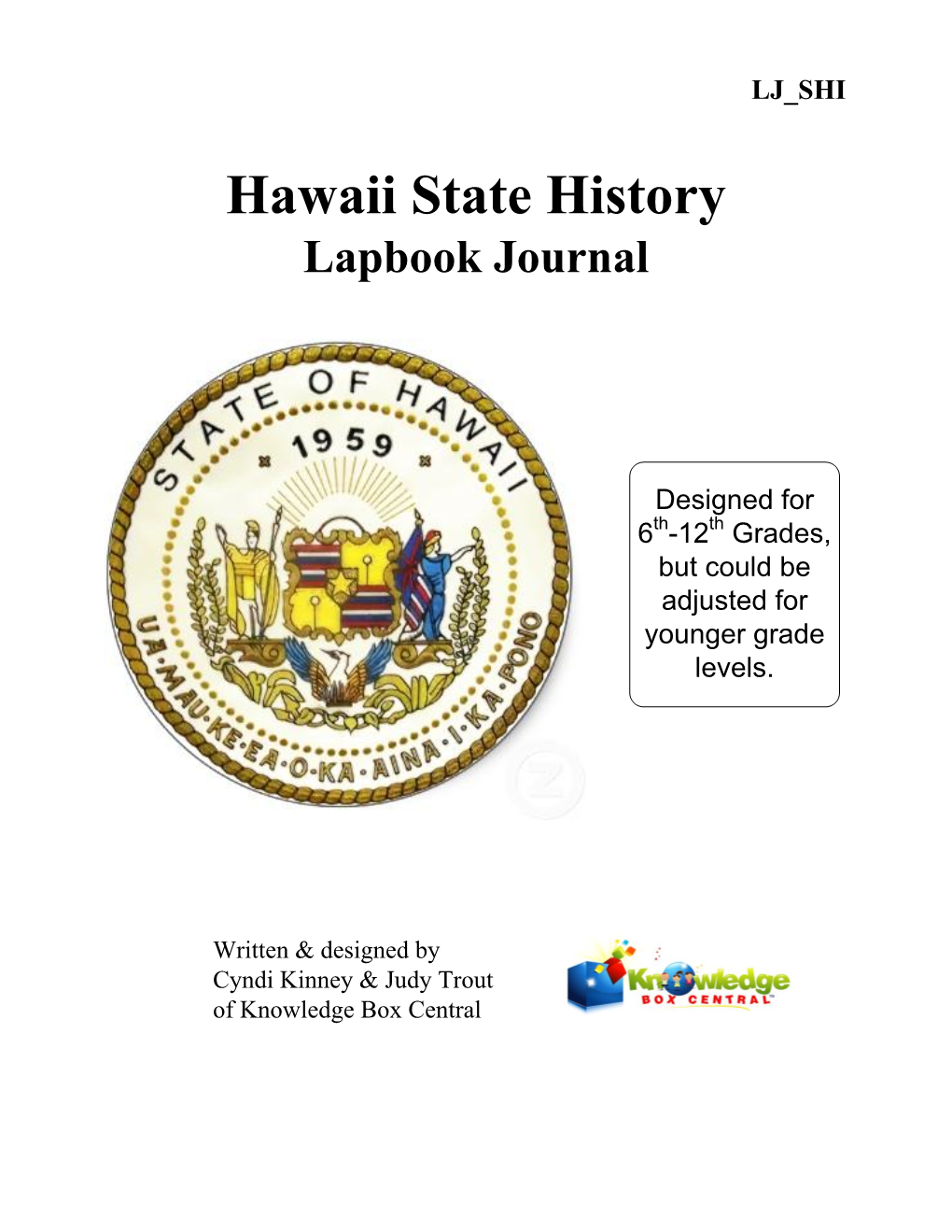 Hawaii State History Lapbook Journal