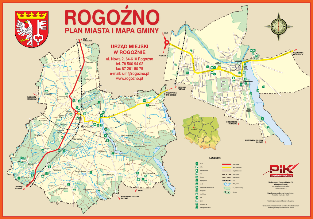 Plan Miasta I Mapa Gminy Rogoźno