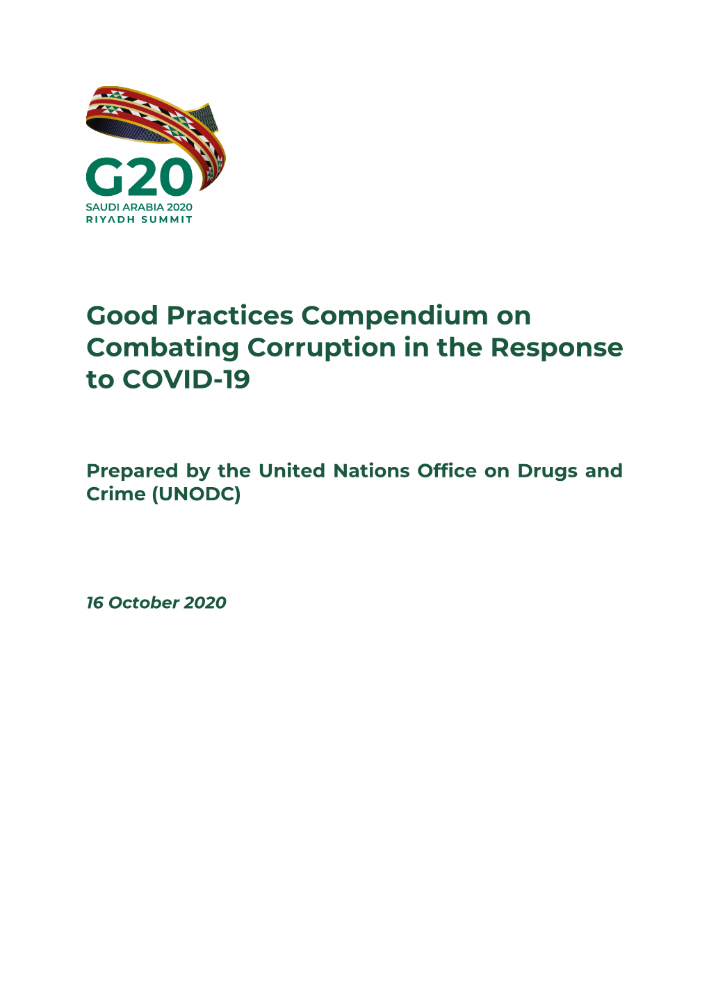G20 Good Practices Compendium on Combating Corruption in The