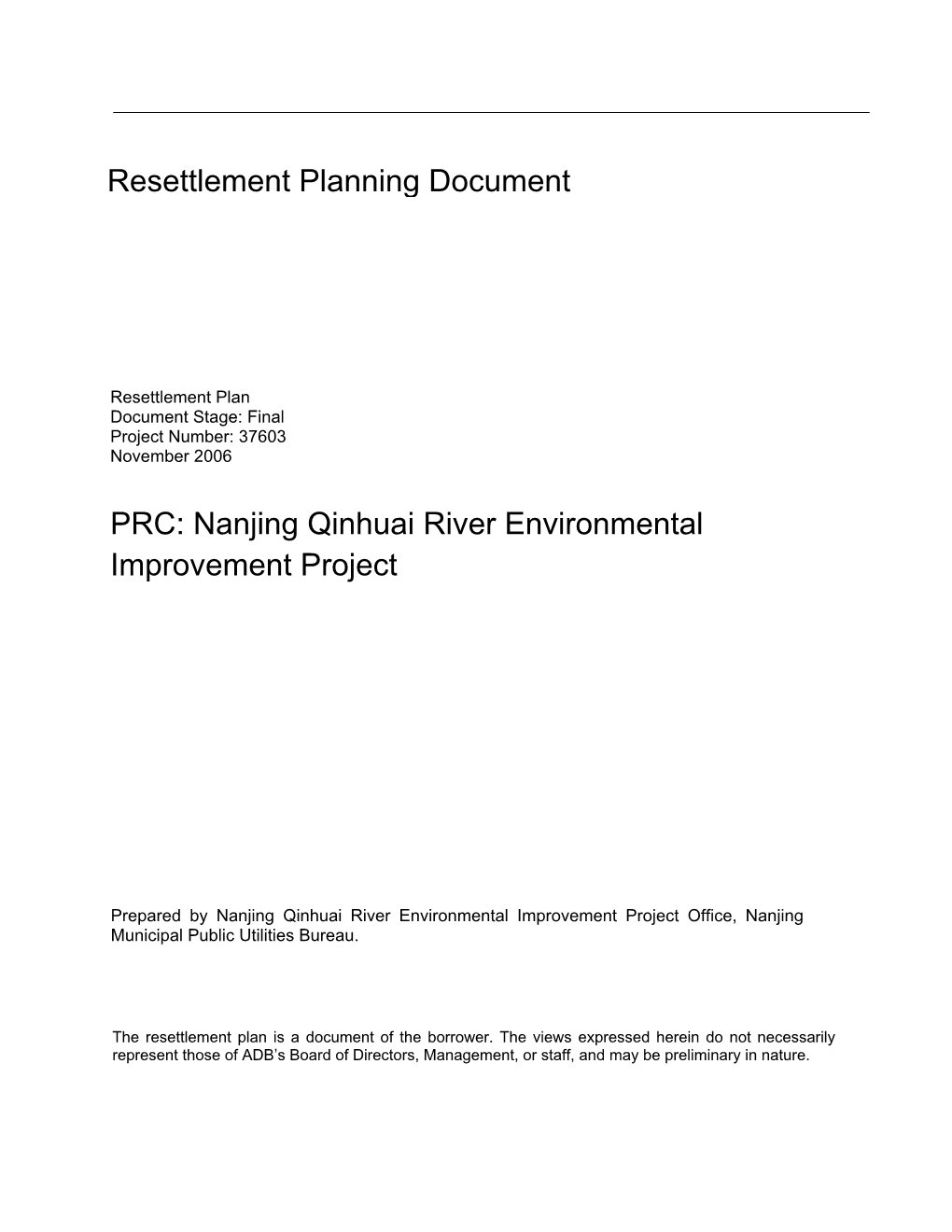 Nanjing Qinhuai River Environmental Improvement Project