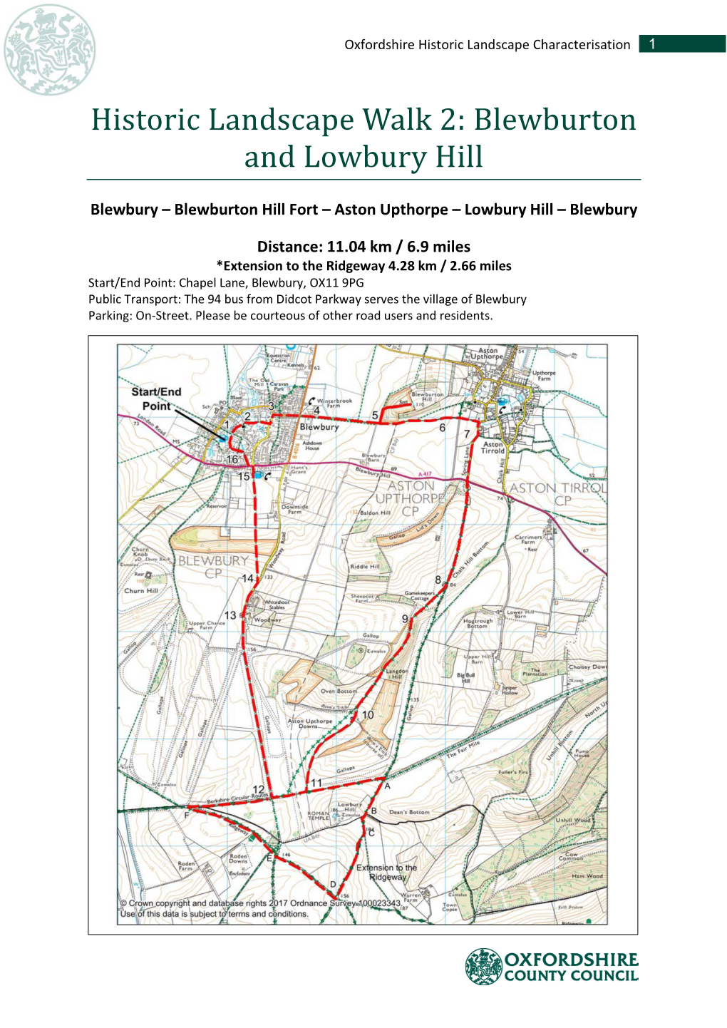 Historic Landscape Walk 2: Blewburton and Lowbury Hill