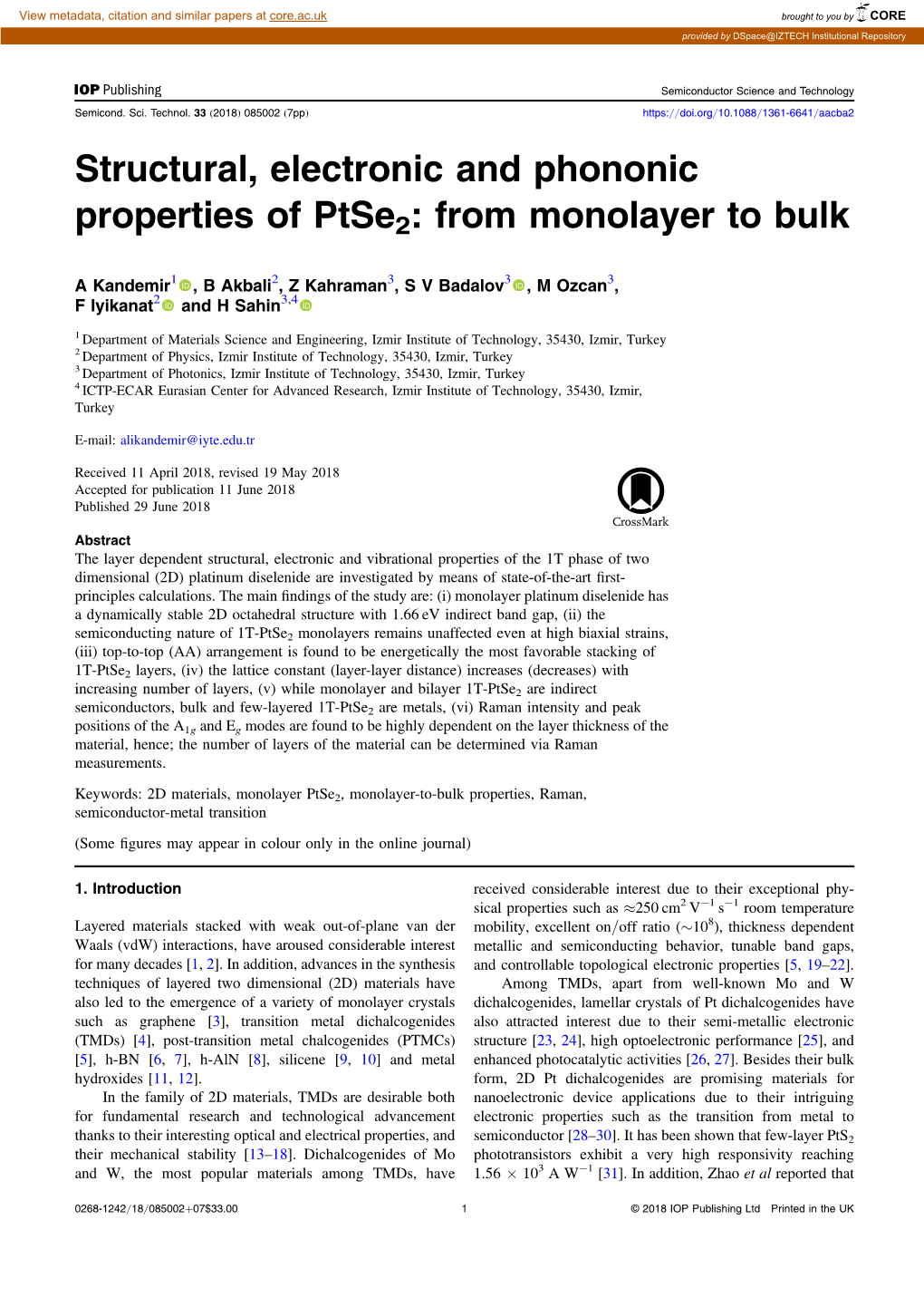 From Monolayer to Bulk