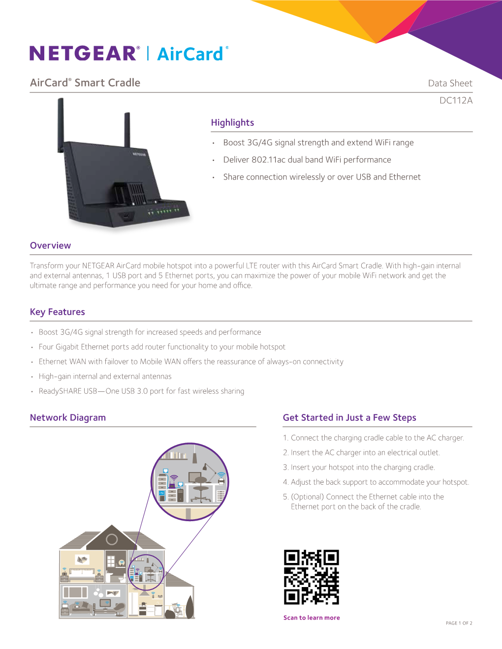 Aircard® Smart Cradle Data Sheet DC112A