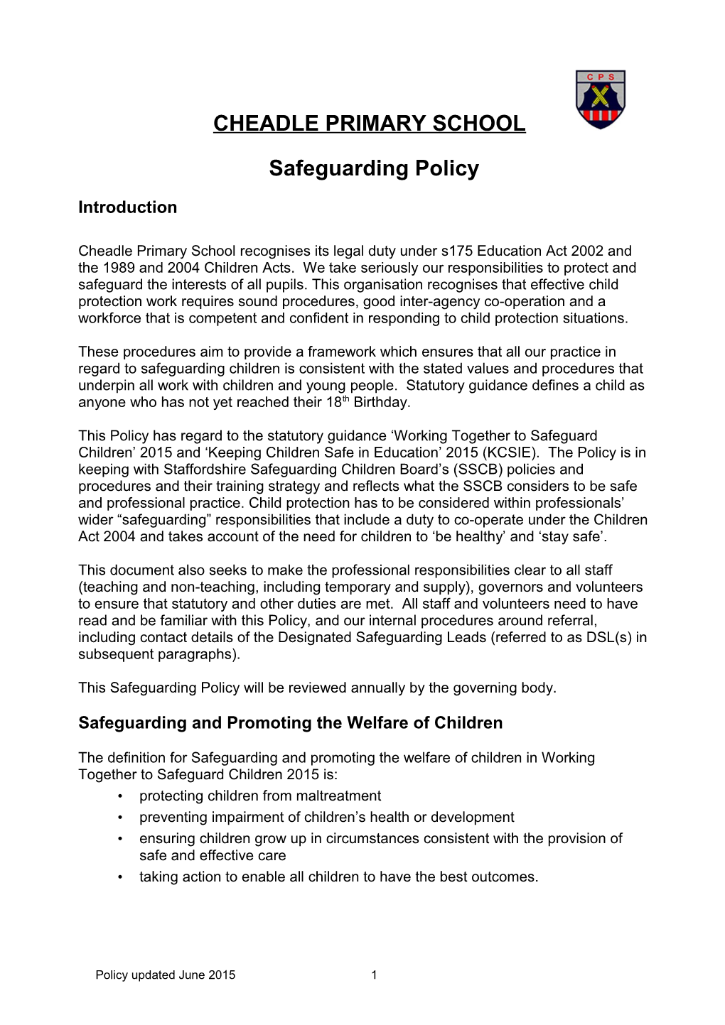 Safeguarding Policy