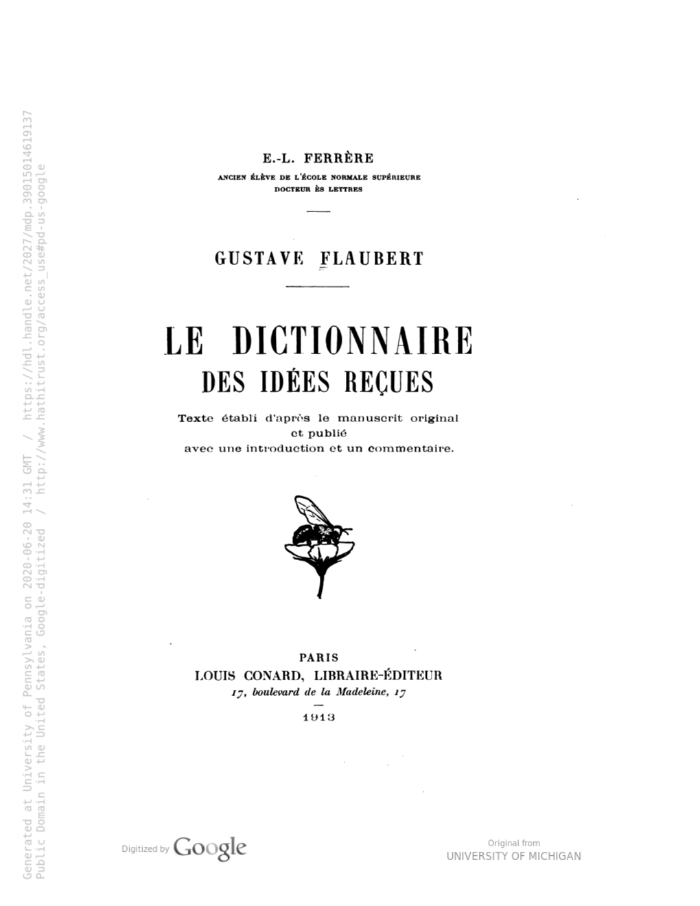 Le Dictionnaire Des Idées Reçues