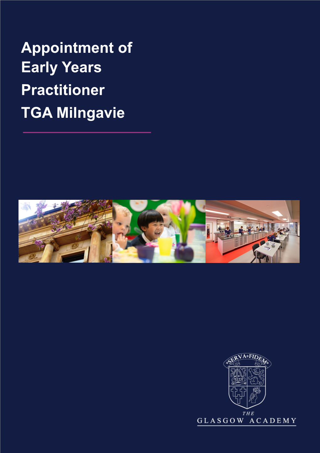 Appointment of Early Years Practitioner TGA Milngavie