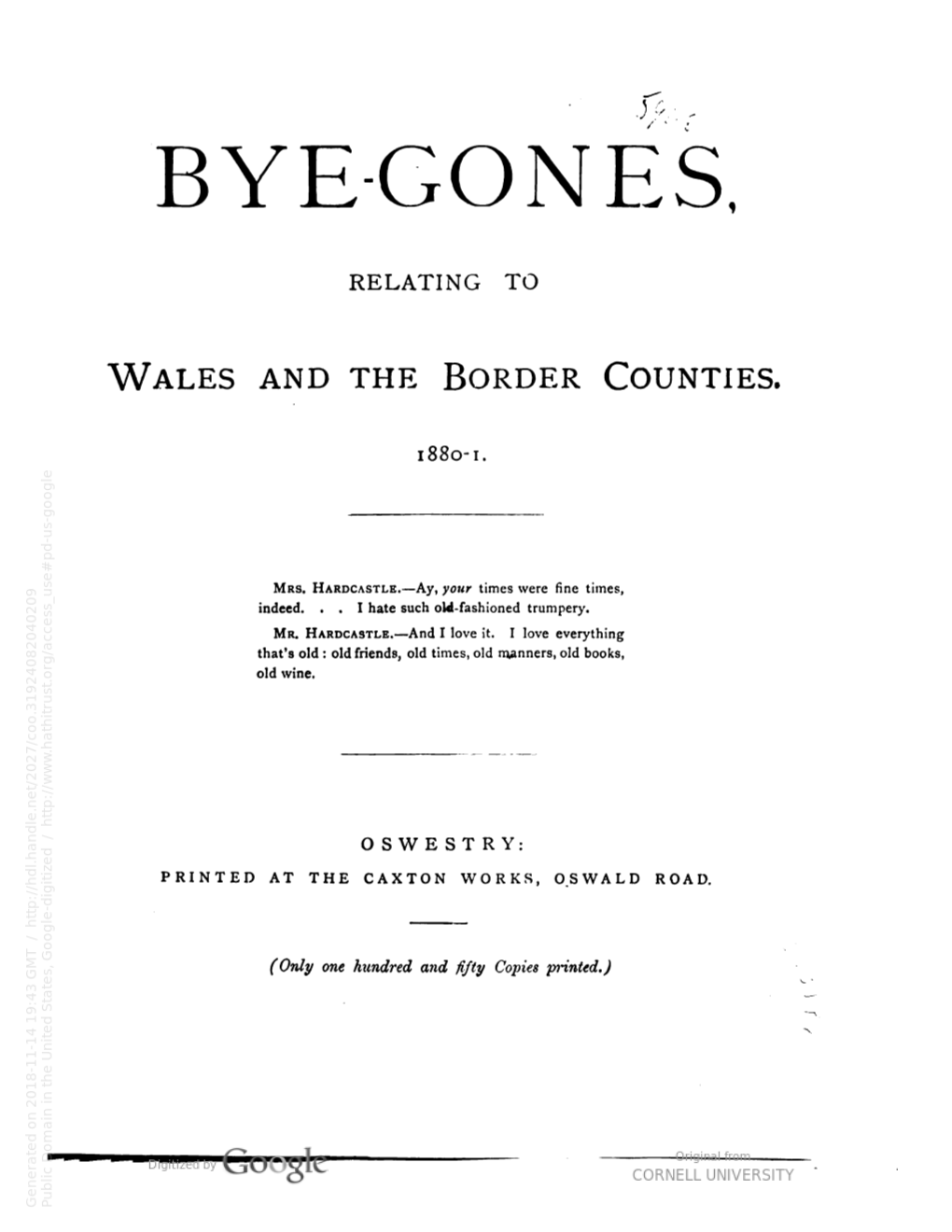 J1'1. Wales and the Border Counties