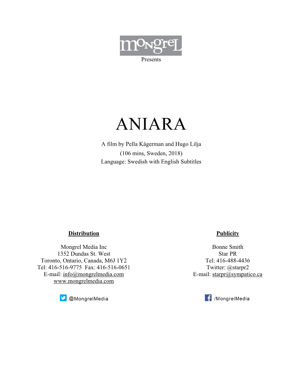 The ANIARA PRESS