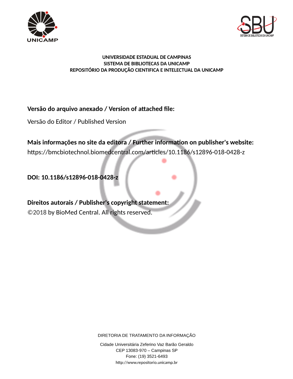 Versão Do Arquivo Anexado / Version of Attached File: Versão Do Editor / Published Version Mais Informações No Site Da Edito