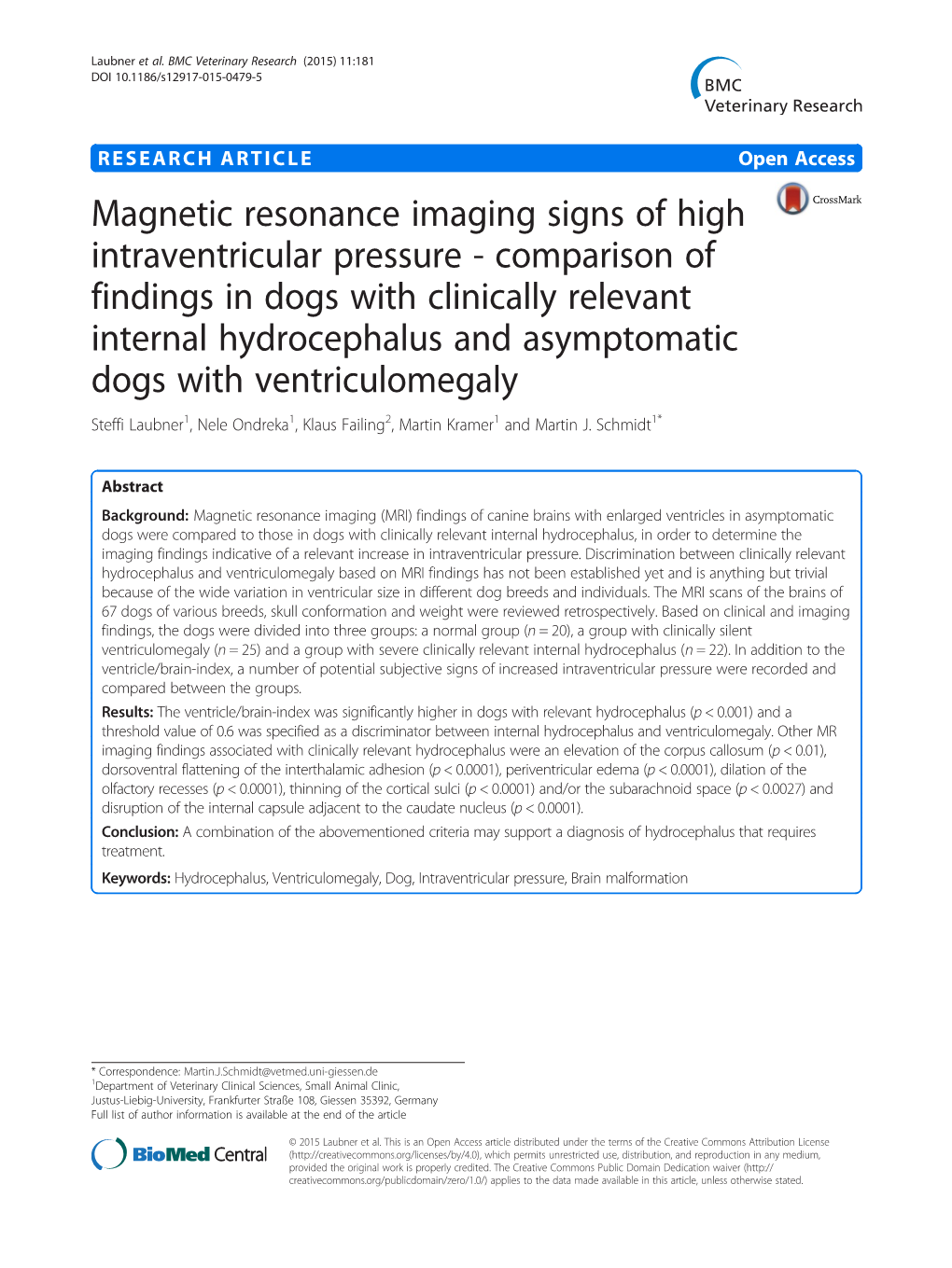 Magnetic Resonance Imaging Signs of High