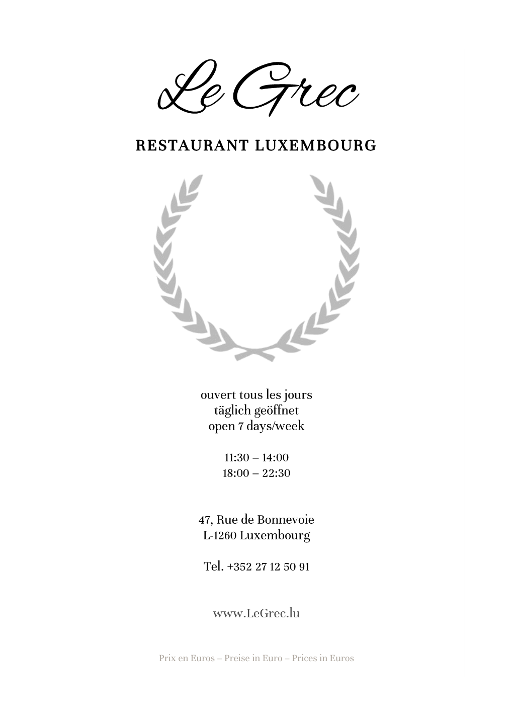 Restaurant « Le Grec »