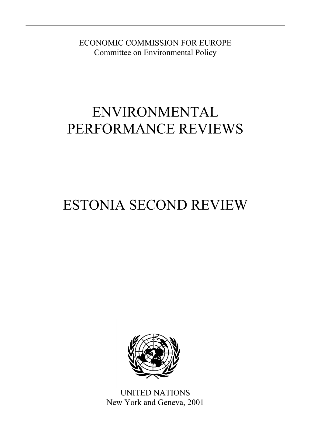 Environmental Performance Reviews Estonia Second