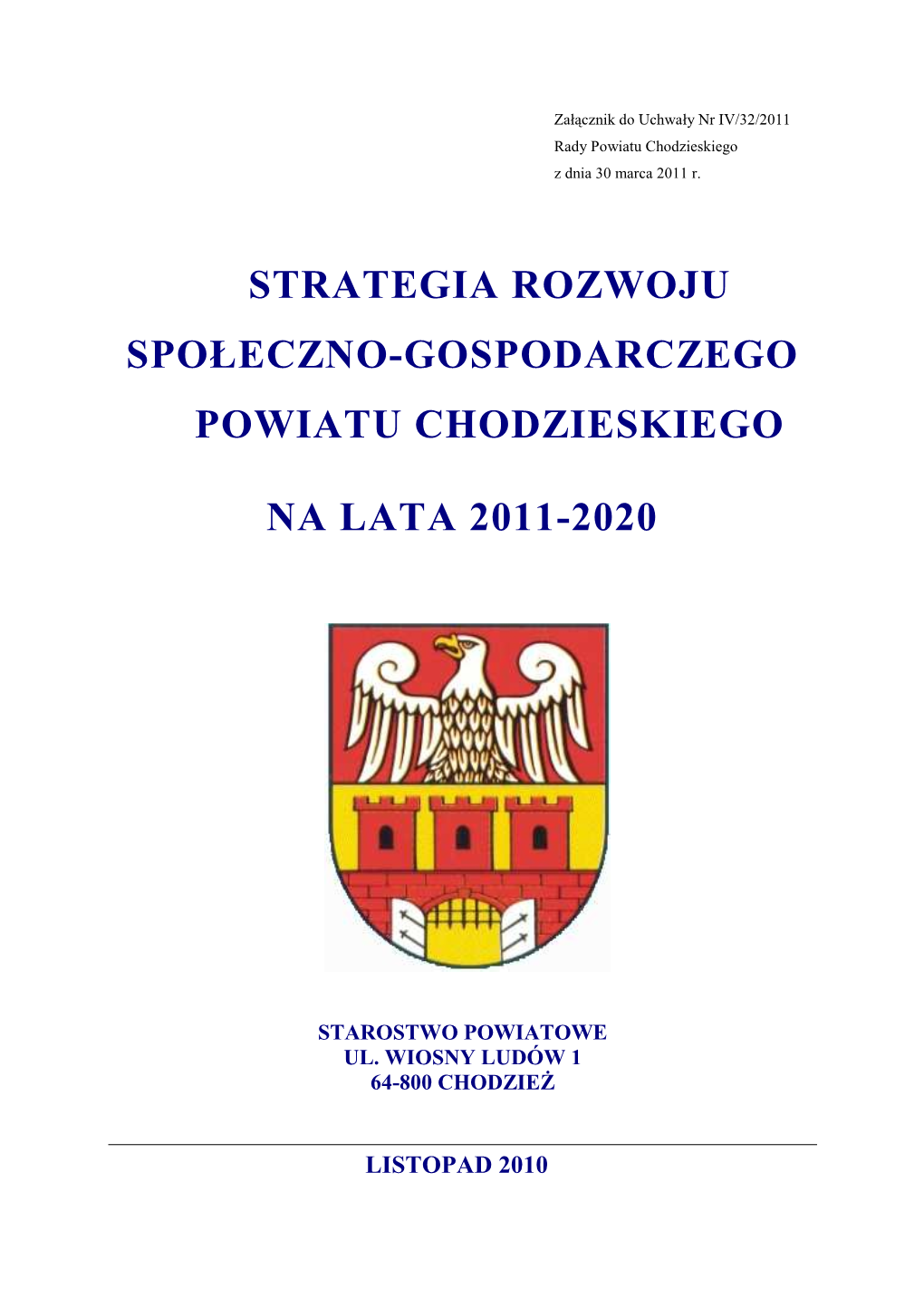 Strategia Pow. Chodz. 2011-2020