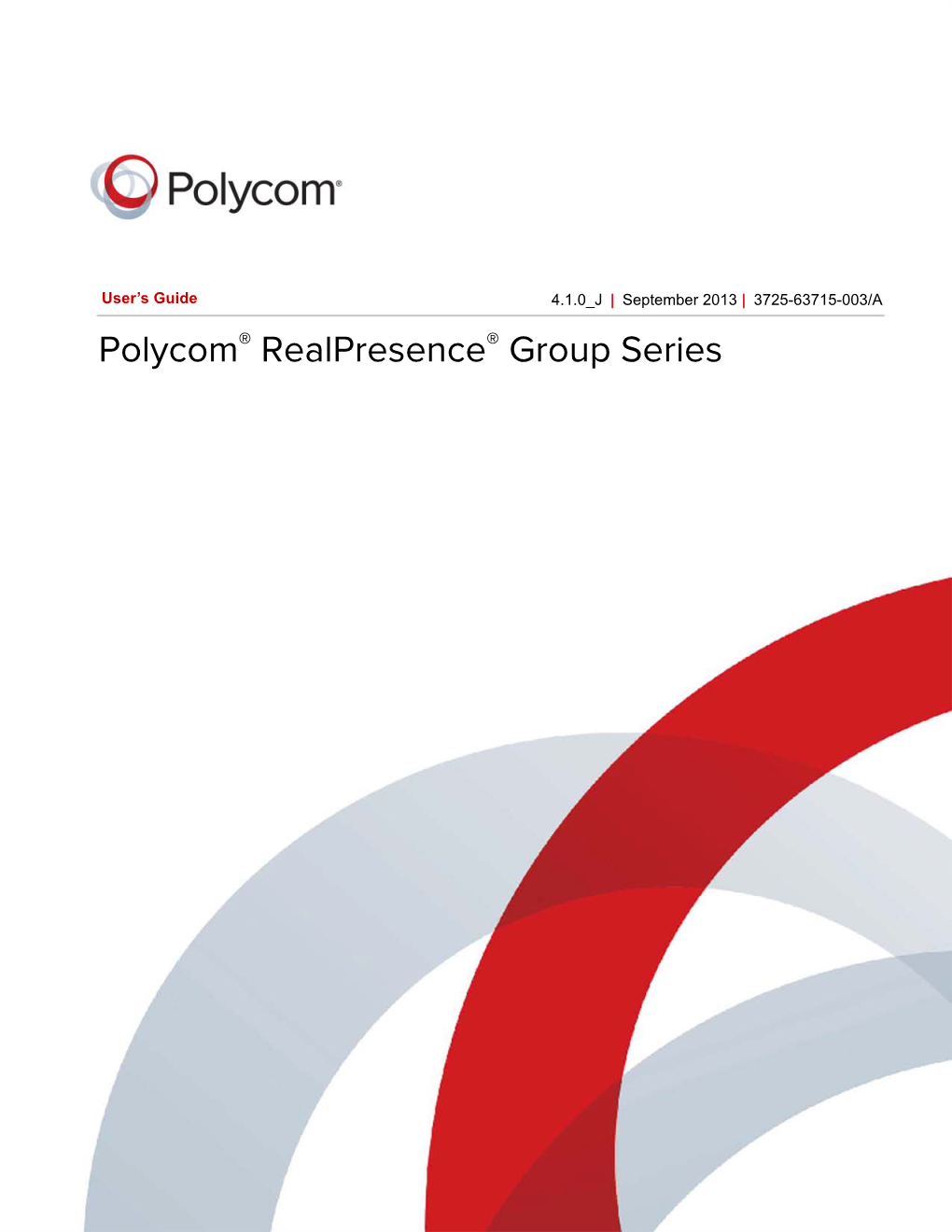 User's Guide for Polycom Realpresence Group Series