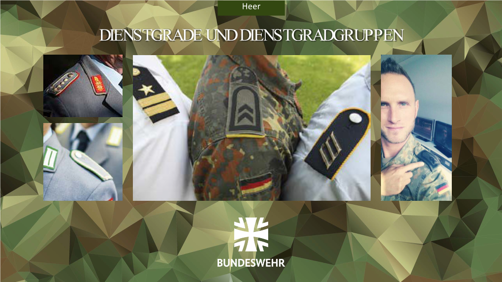 Dienstgrade Und Dienstgradgruppen Der Bundeswehr