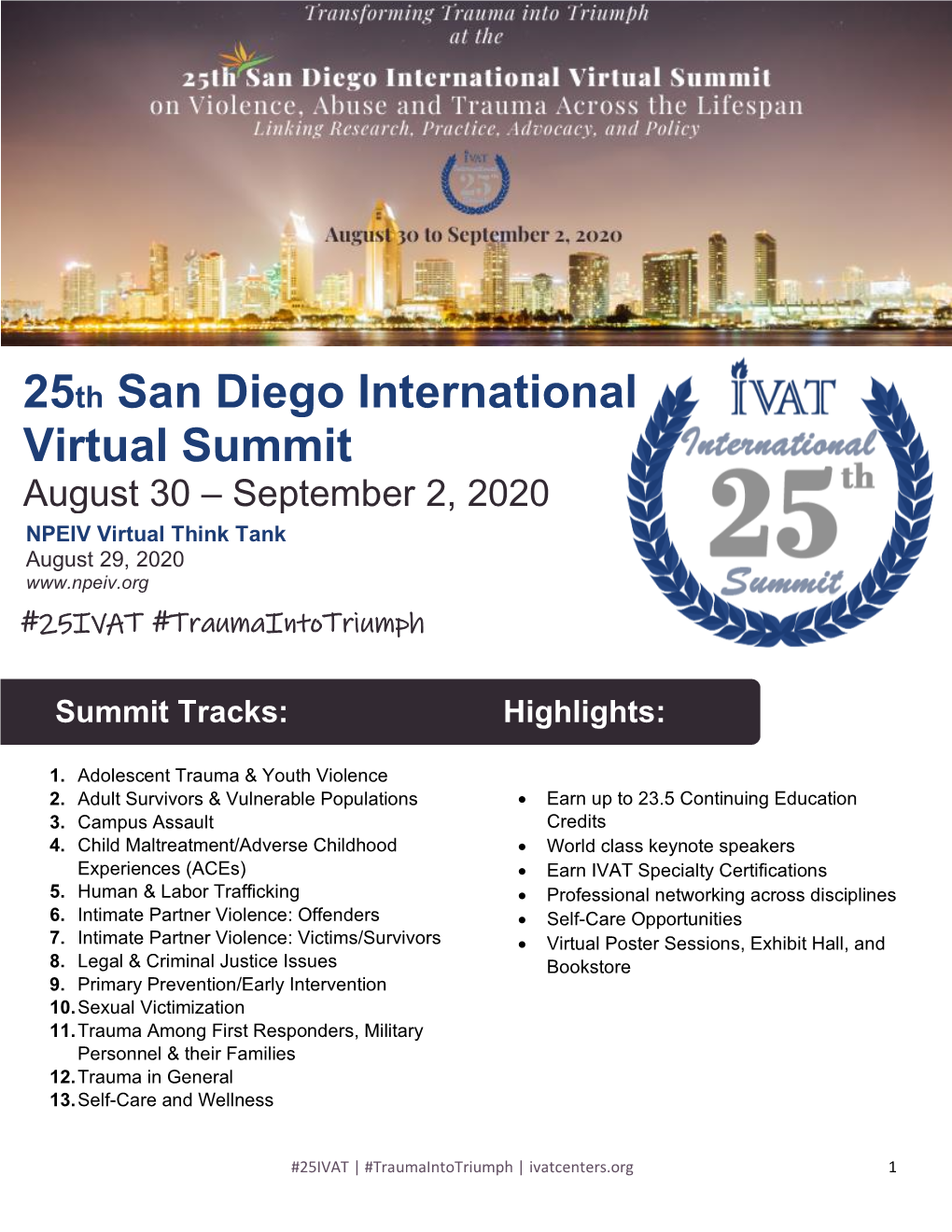 25Th San Diego International Virtual Summit