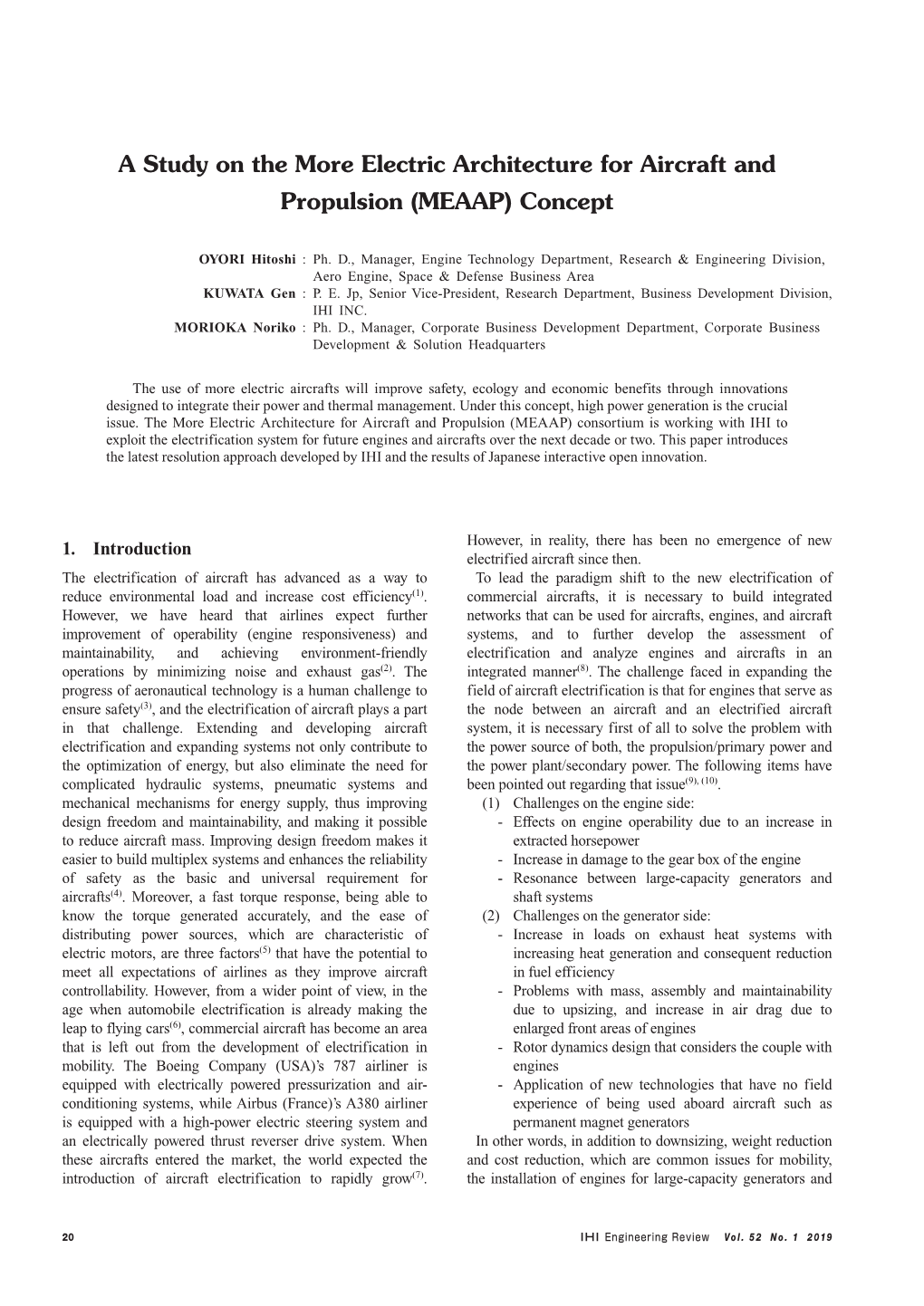 A Study on the More Electric Architecture for Aircraft and Propulsion (MEAAP) Concept