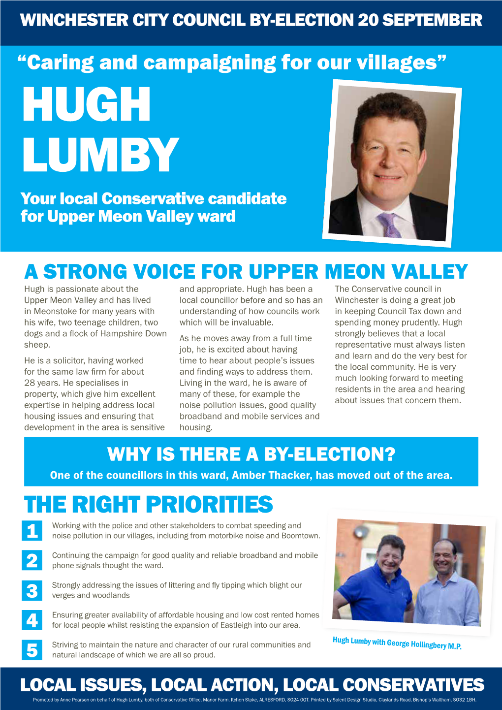 HUGH LUMBY Your Local Conservative Candidate for Upper Meon Valley Ward