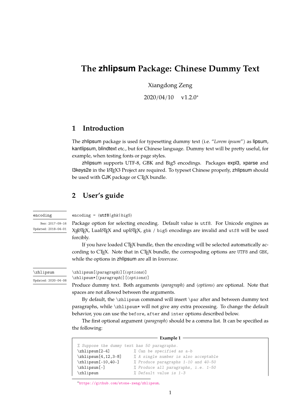 Zhlipsum: Chinese Dummy Text