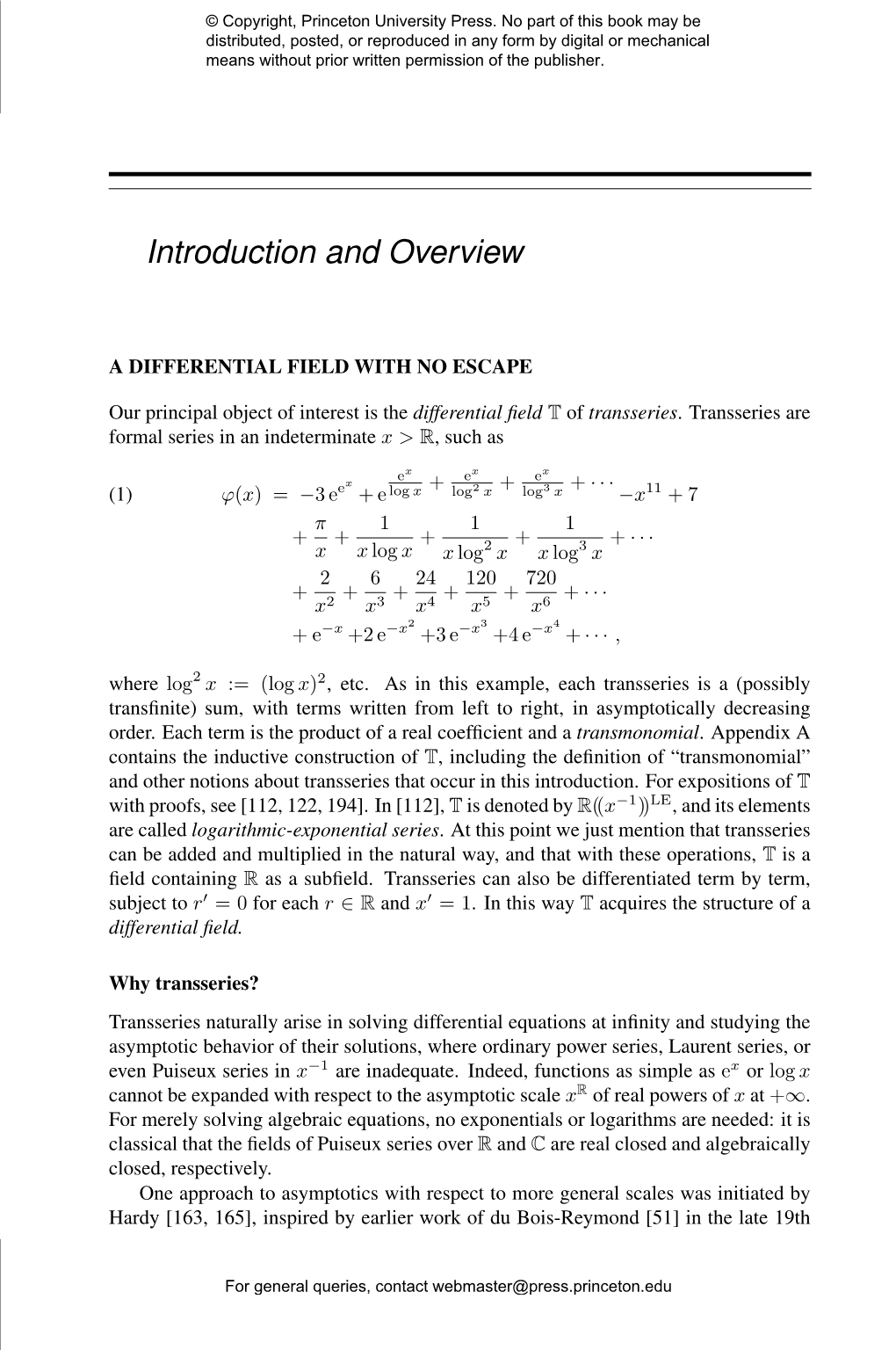 Asymptotic Differential Algebra and Model Theory of Transseries