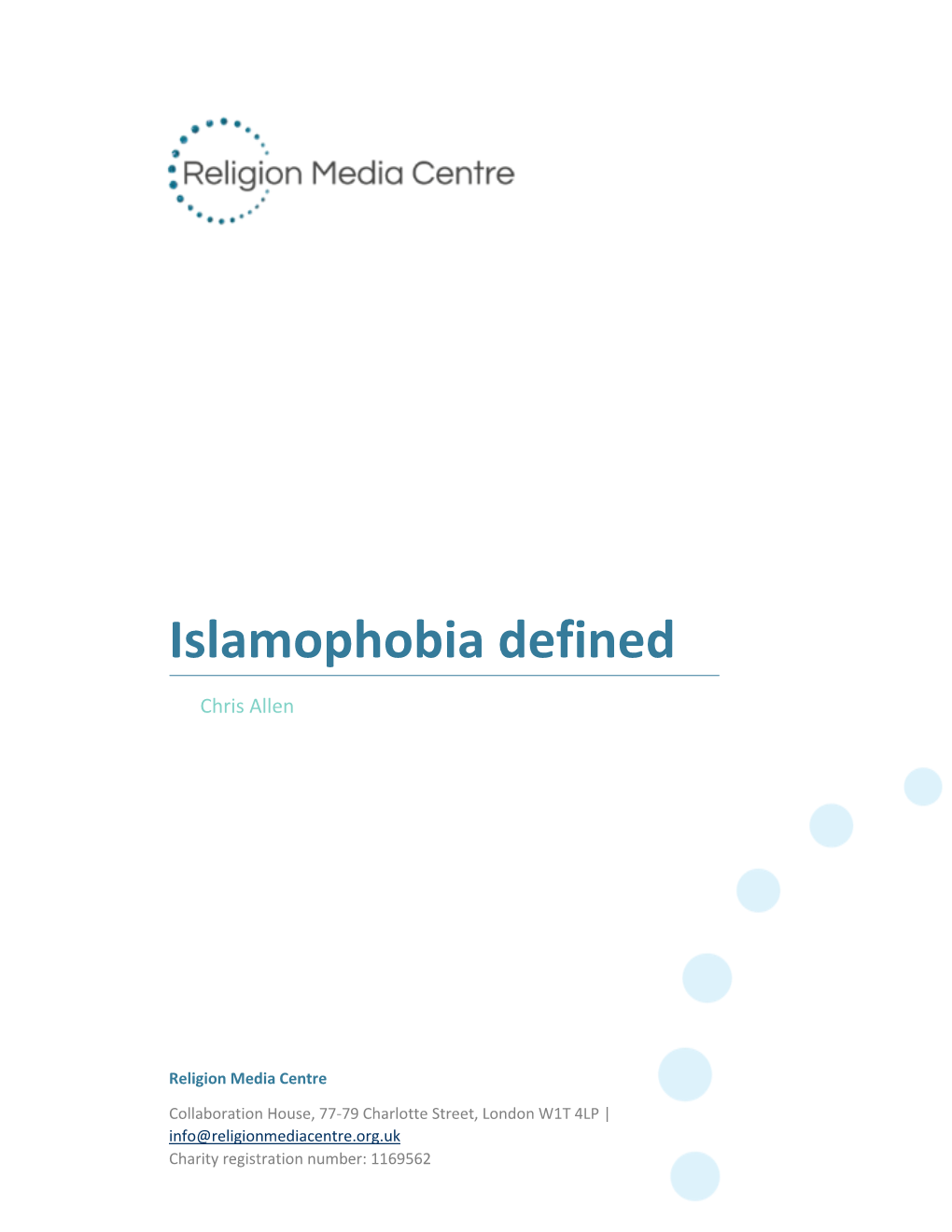 Islamophobia Defined