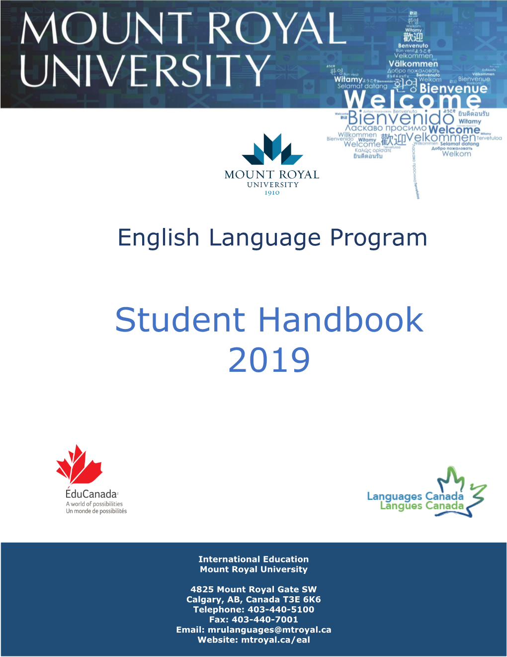 Student Handbook 2019