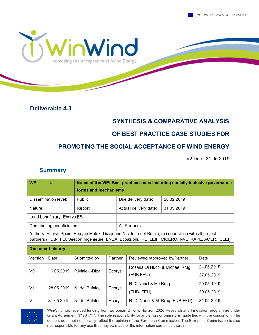 Deliverable 4.3 SYNTHESIS & COMPARATIVE ANALYSIS OF