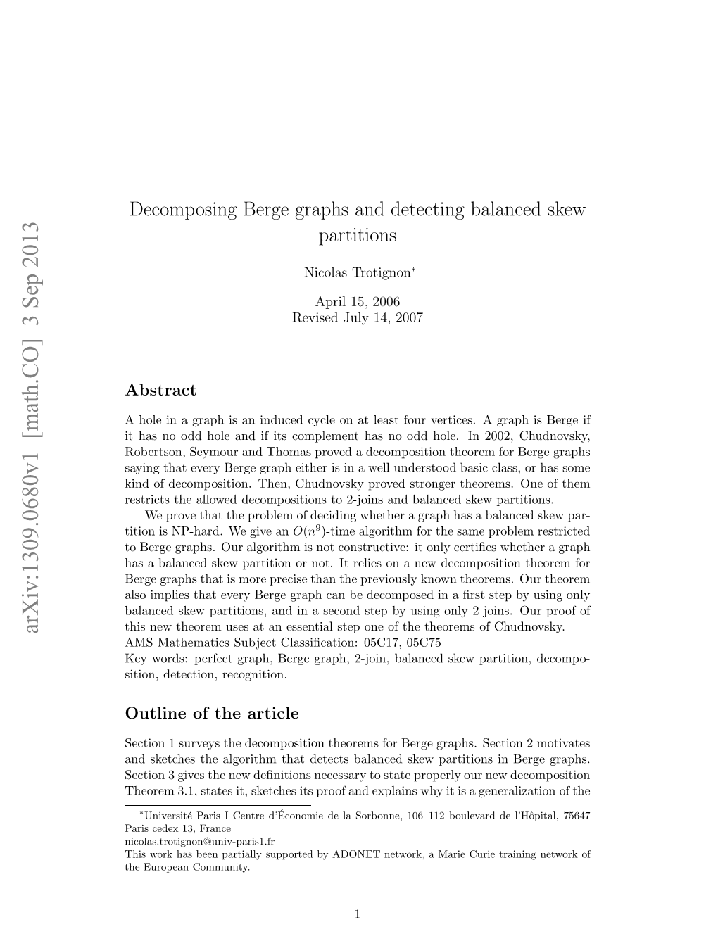 Decomposing Berge Graphs and Detecting Balanced Skew Partitions