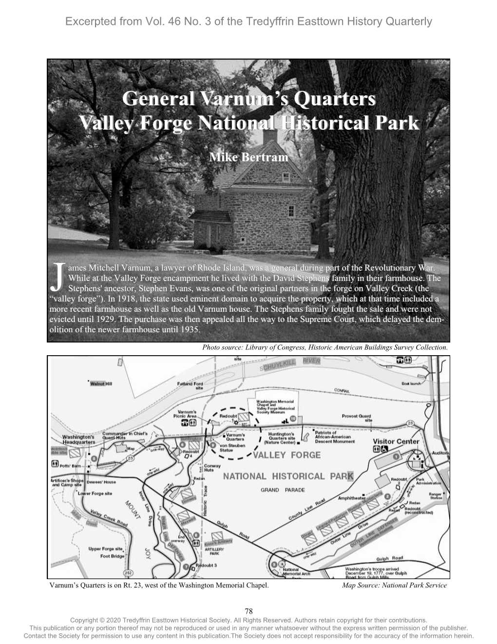 General Varnum's Quarters Valley Forge National Historical Park