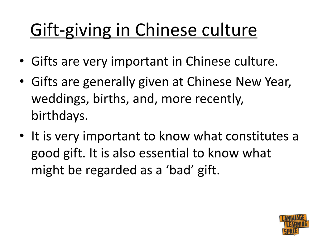 Giving Gifts in Chinese Culture