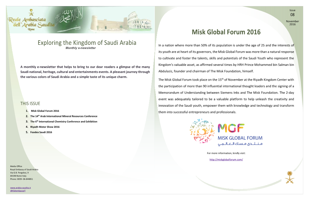 Misk Global Forum 2016