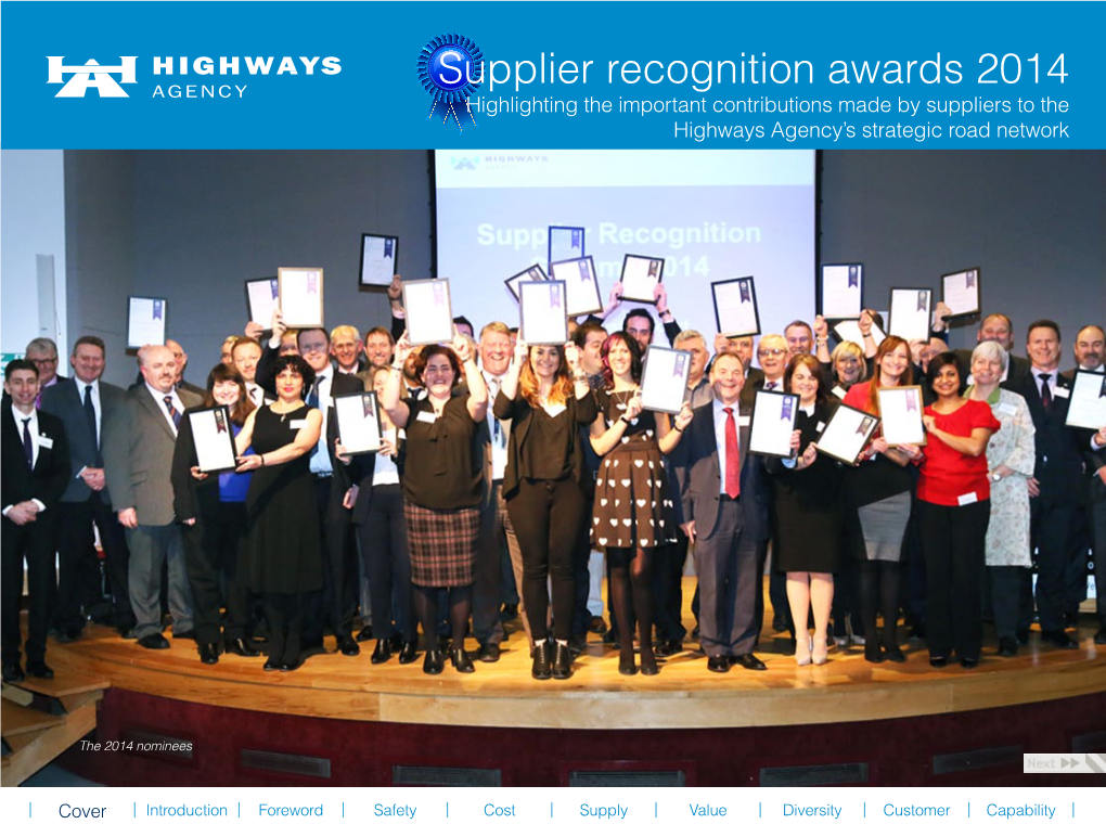 Supplier Recognition Awards 2014