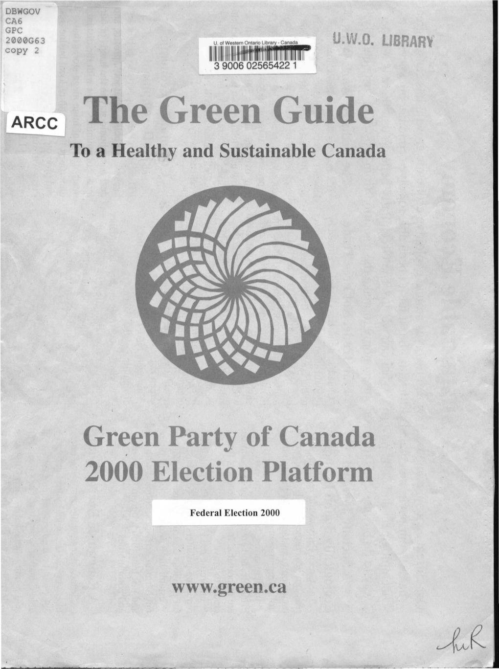 T E Green Guide to a Healthy and Sustainable Canada