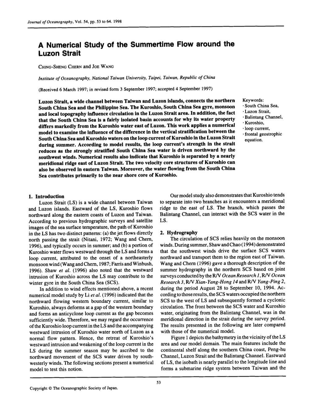 A Numerical Study of the Summertime Flow Around the Luzon Strait