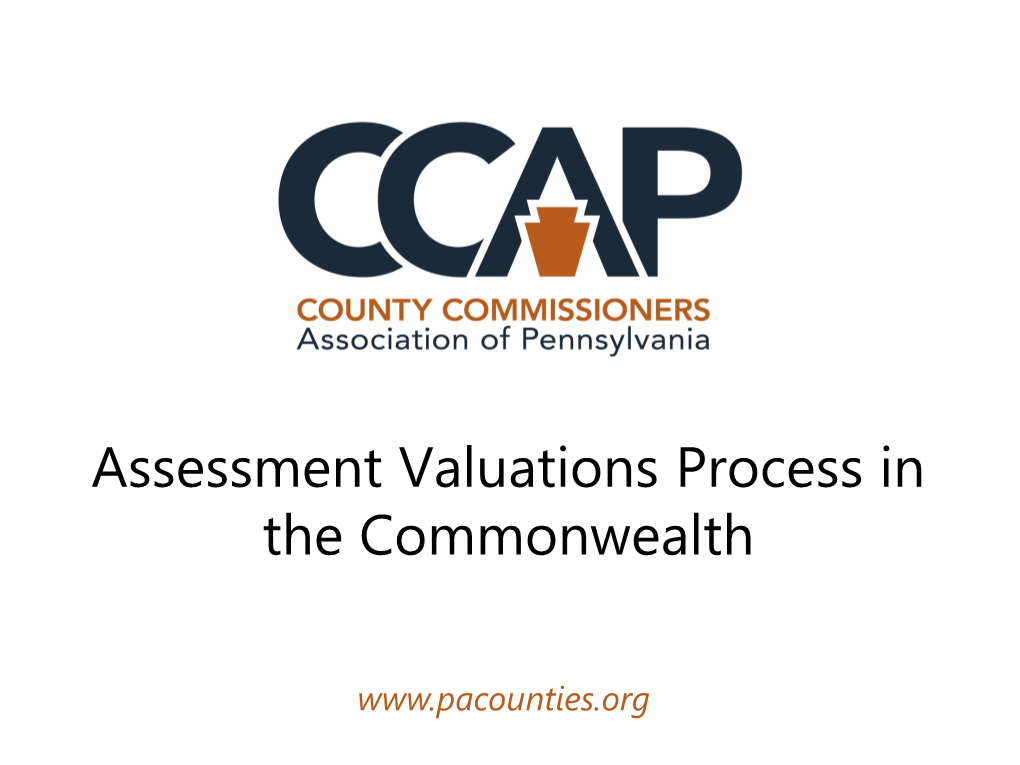 Assessment Valuations Process in the Commonwealth