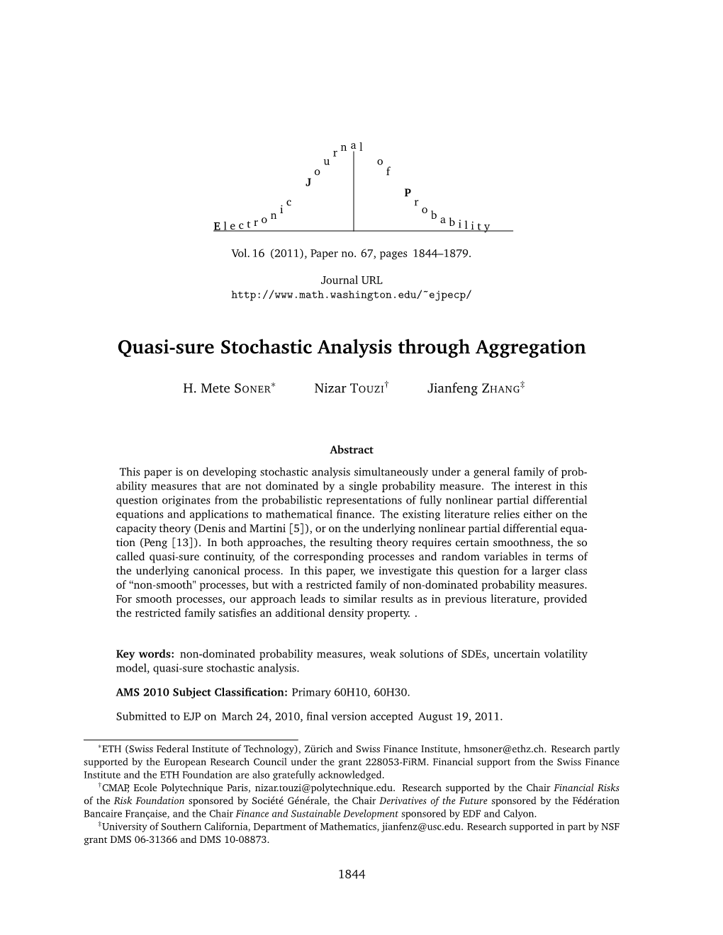 Quasi-Sure Stochastic Analysis Through Aggregation