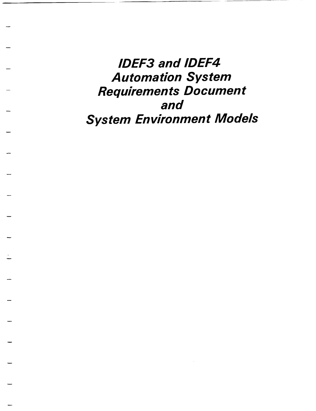 ID EF3 and ID EF4 Automa Tion System Requirements Document