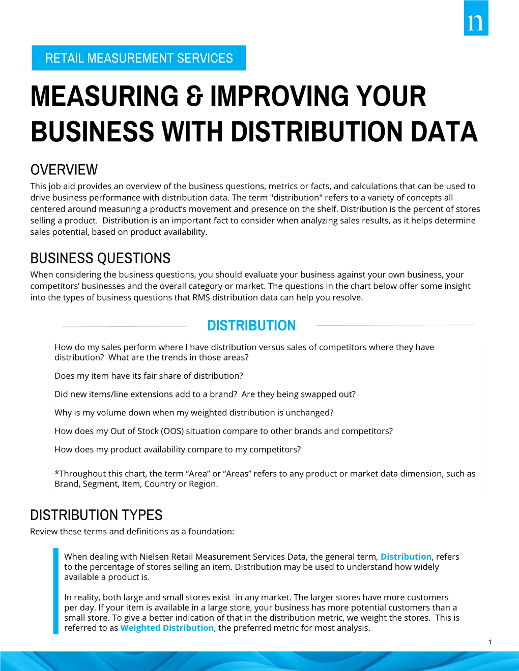 Measuring & Improving Your Business with Distribution