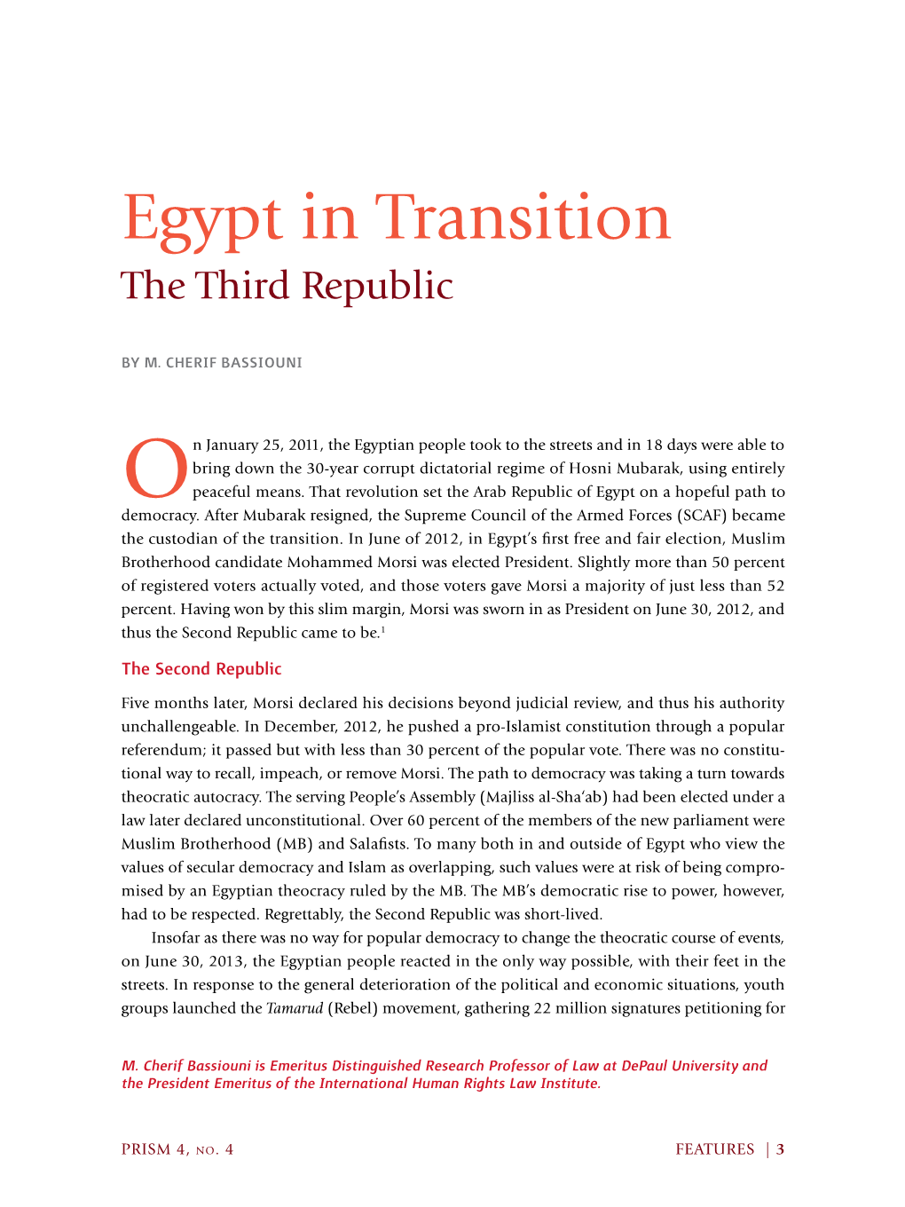 Egypt in Transition the Third Republic