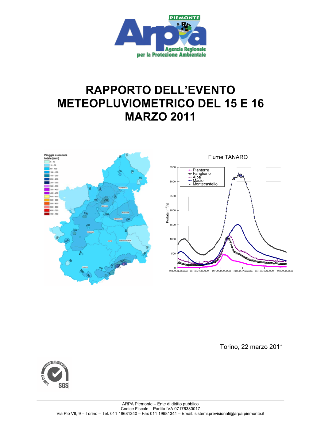 Rapporto Dell'evento Meteopluviometrico Del 15