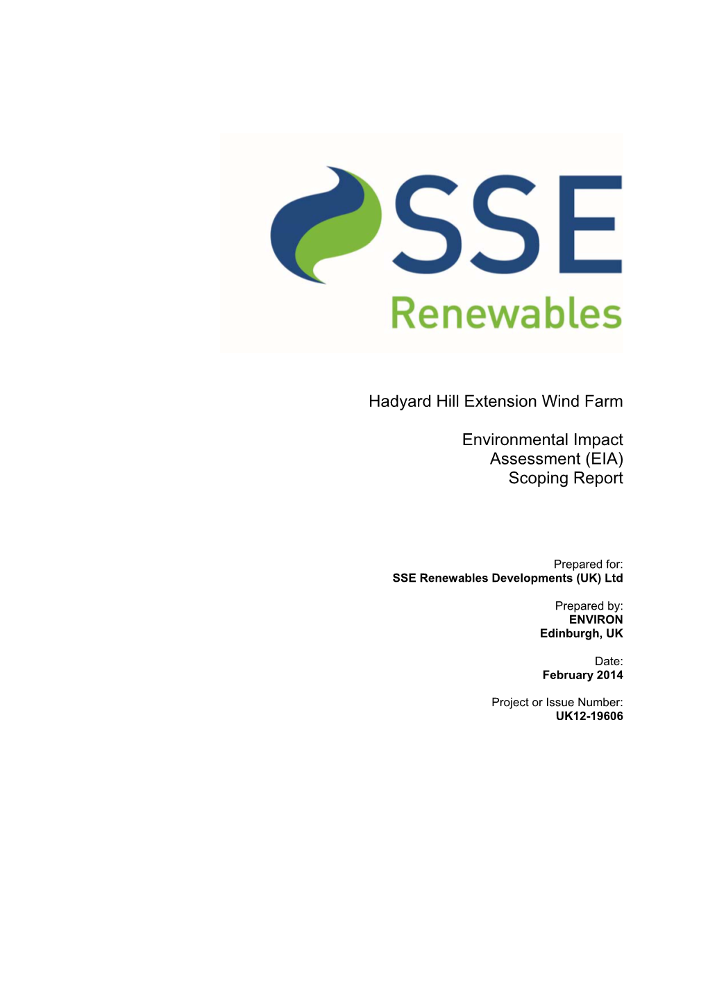 Hadyard Hill Extension Wind Farm Environmental Impact Assessment