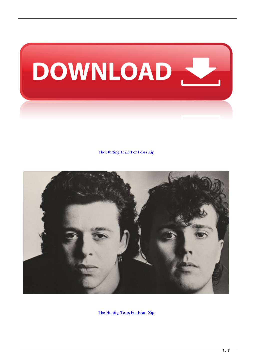 The Hurting Tears for Fears Zip