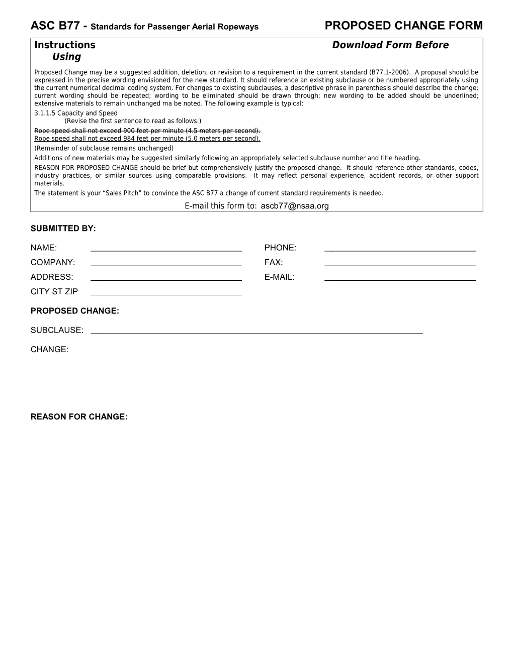 ASC B77 - Standards for Passenger Aerial Ropeways