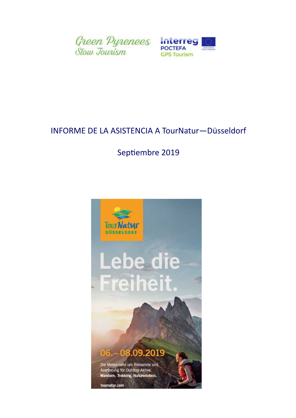 INFORME DE LA ASISTENCIA a Tournatur—Düsseldorf Sepembre