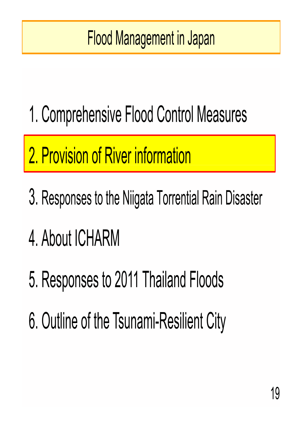 2, Provision of River Information
