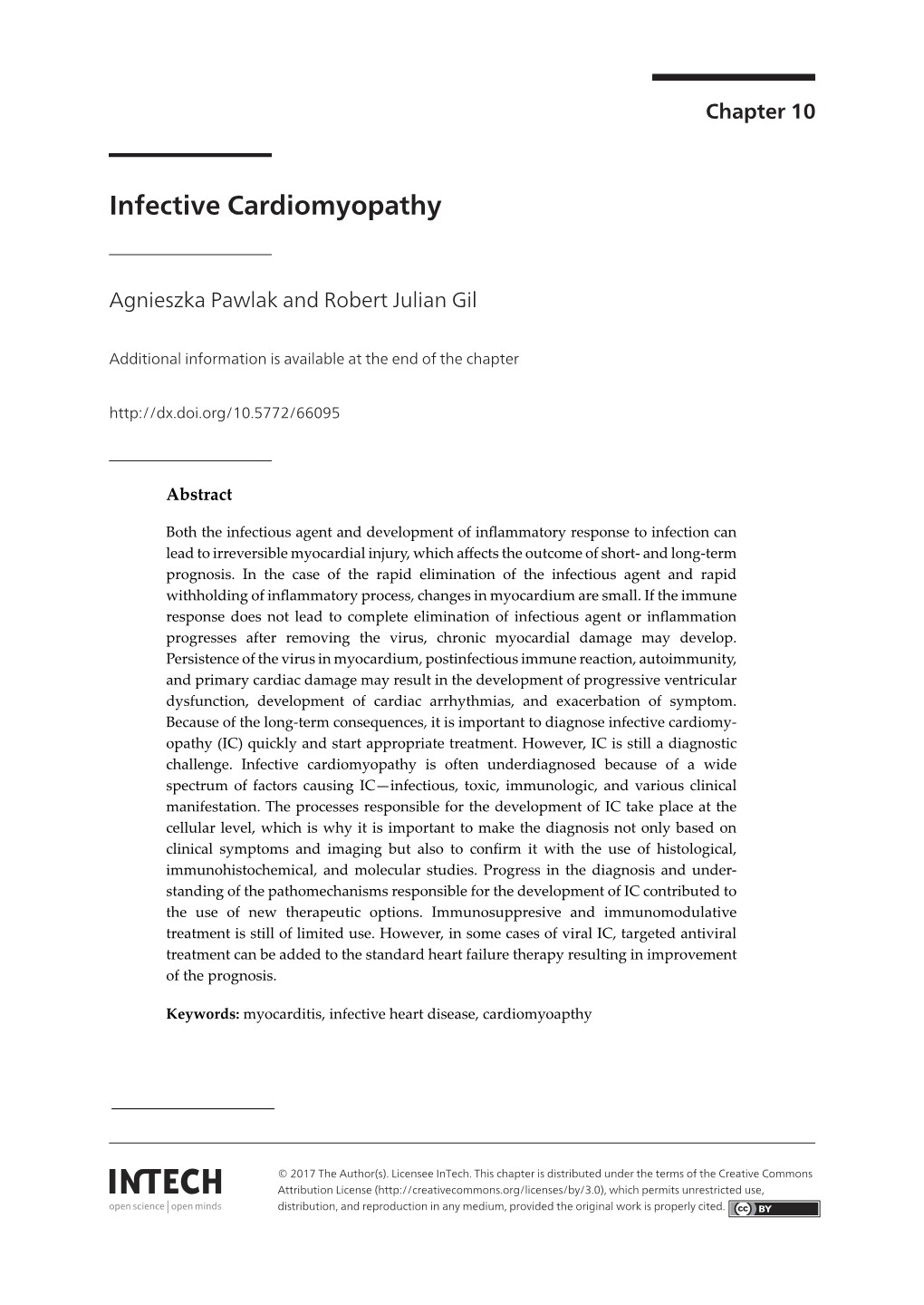 Infective Cardiomyopathy” Infective Cardiomyopathy