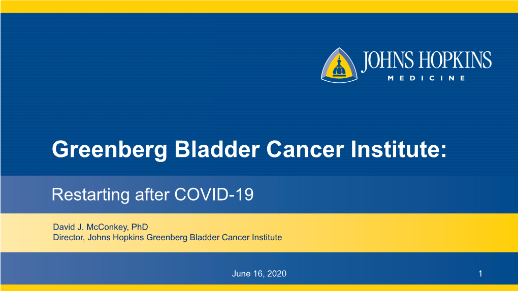 Greenberg Bladder Cancer Institute