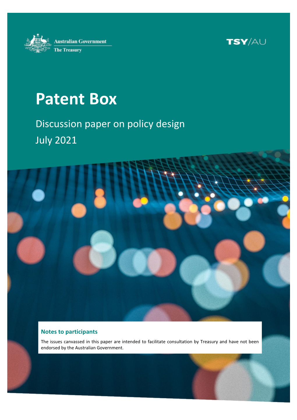 Patent Box Discussion Paper on Policy Design
